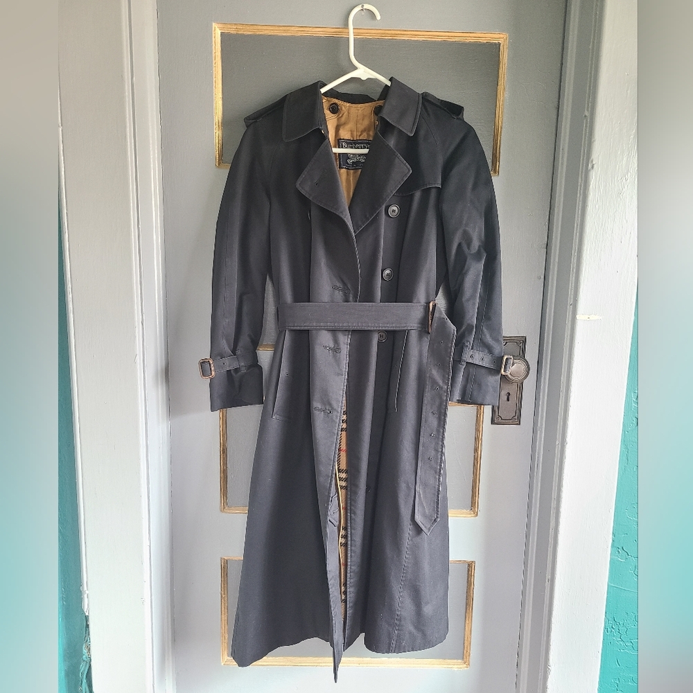 Vintage Classic Blueberry Trench TAILORED SLEEVES